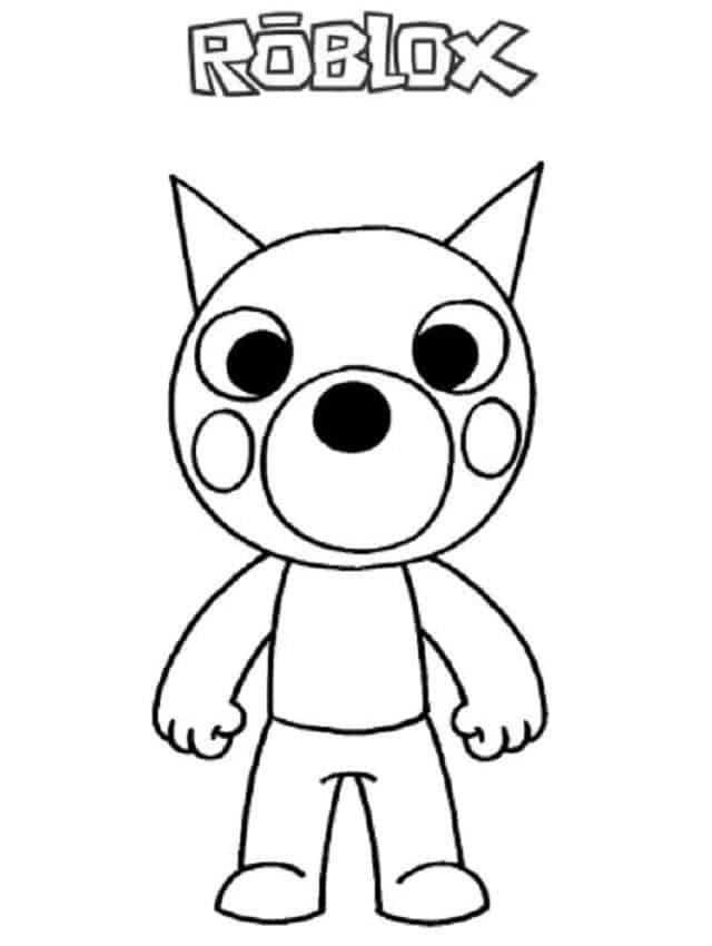 Doggy Roblox Piggy Coloring Page