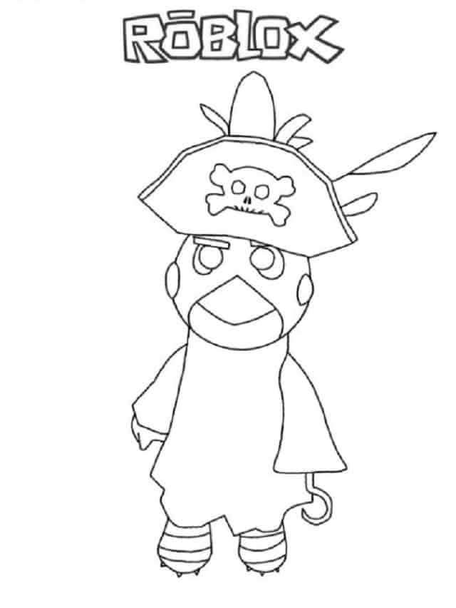 Roblox Budget Piggy Coloring Page