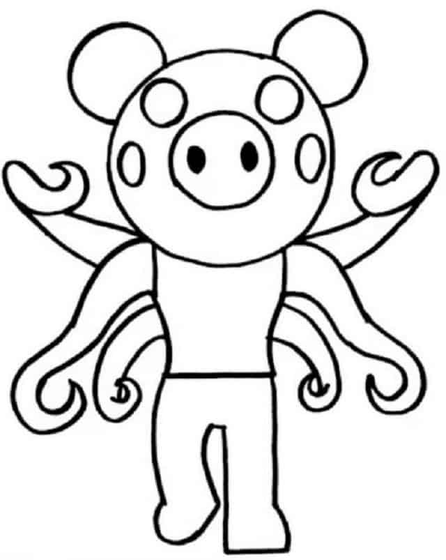 Roblox Piggy Coloring Page print for free
