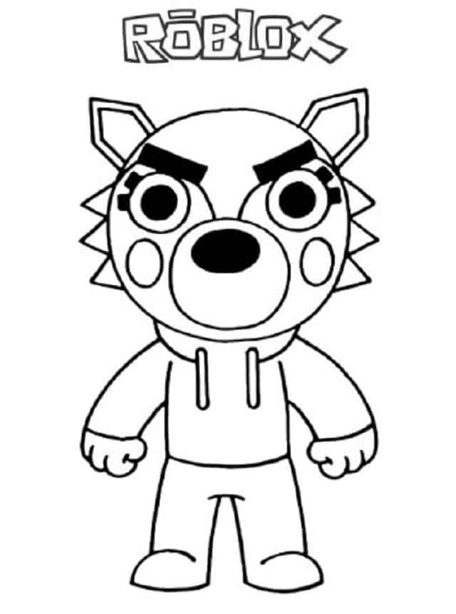 Roblox Piggy Wolf Coloring Page
