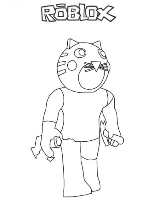 Roblox Tigry Piggy Coloring Page