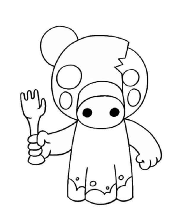 Robot Roblox Piggy Coloring Pages Robby